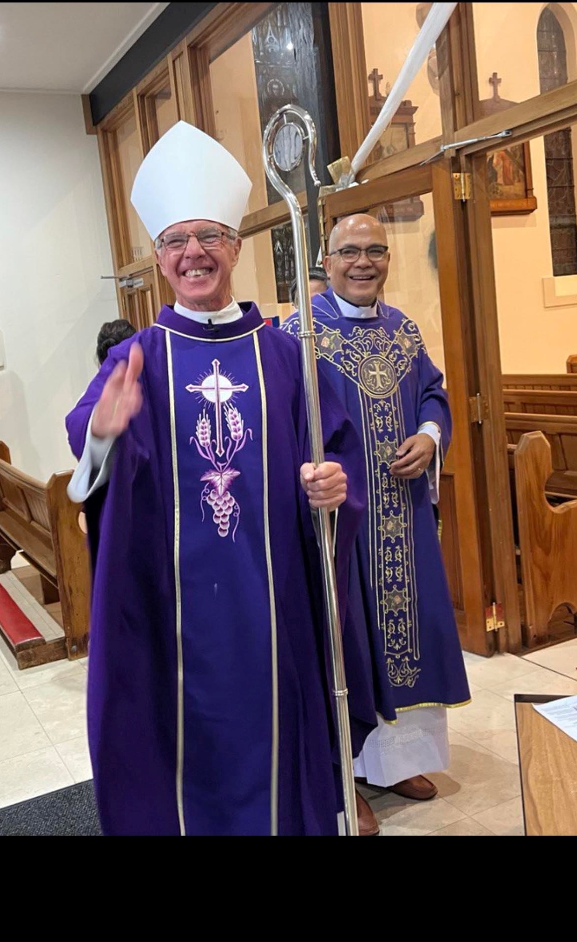 Fr Eduardo with Bishop Danny Meagher